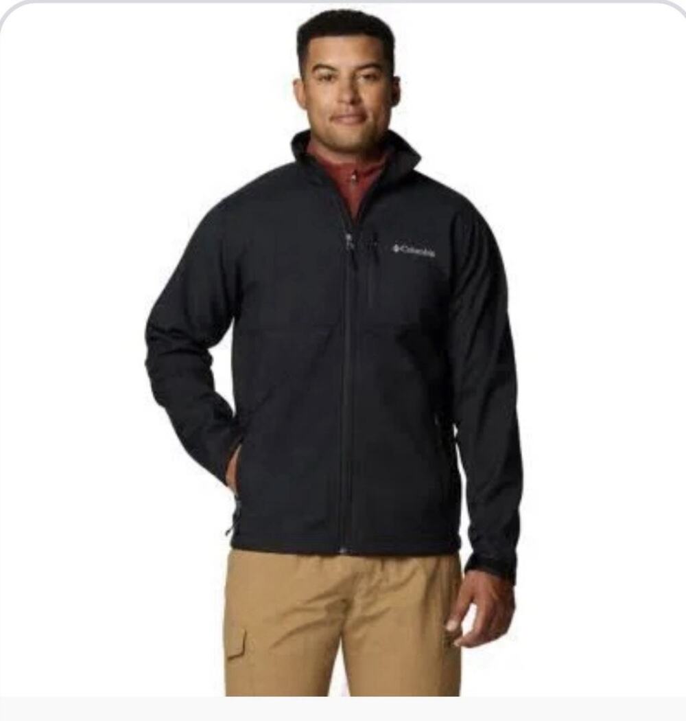 Men’s Black Columbia Ascender Soft shell Jacket Size Medium